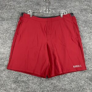NoBull Shorts Mens Size 2XL XXL Red Performance CrossFit Gym Workout Drawstrings